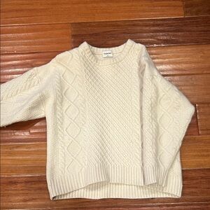 Sunday Best Cream Cable Knit Sweater
